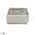  Επαγγελματική κουζίνα - 2 καυστήρες - αέριο - διπλή μονάδα - βάθος 60cm